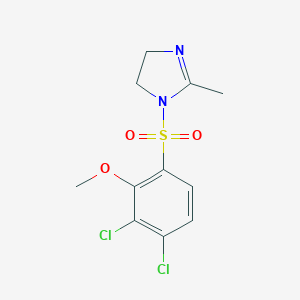 molecular formula C11H12Cl2N2O3S B224815 2,3-dichloro-6-[(2-methyl-4,5-dihydro-1H-imidazol-1-yl)sulfonyl]phenyl methyl ether 