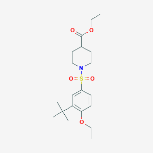 Ethyl 1-[(3-tert-butyl-4-ethoxyphenyl)sulfonyl]-4-piperidinecarboxylate