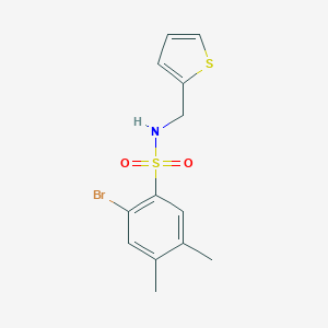 molecular formula C13H14BrNO2S2 B224848 2-bromo-4,5-dimethyl-N-(2-thienylmethyl)benzenesulfonamide 