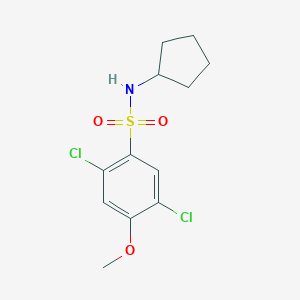 molecular formula C12H15Cl2NO3S B224855 2,5-dichloro-N-cyclopentyl-4-methoxybenzenesulfonamide 