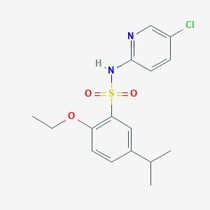 molecular formula C16H19ClN2O3S B224857 N-(5-chloro-2-pyridinyl)-2-ethoxy-5-isopropylbenzenesulfonamide 