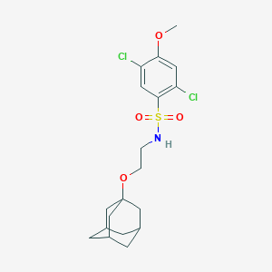 molecular formula C19H25Cl2NO4S B224867 N-[2-(1-adamantyloxy)ethyl]-2,5-dichloro-4-methoxybenzenesulfonamide 