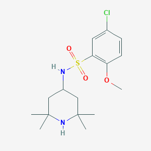 molecular formula C16H25ClN2O3S B224869 5-chloro-2-methoxy-N-(2,2,6,6-tetramethylpiperidin-4-yl)benzenesulfonamide 