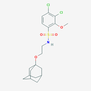 molecular formula C19H25Cl2NO4S B224875 N-[2-(1-adamantyloxy)ethyl]-3,4-dichloro-2-methoxybenzenesulfonamide 