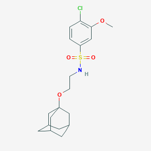 molecular formula C19H26ClNO4S B224876 N-[2-(1-adamantyloxy)ethyl]-4-chloro-3-methoxybenzenesulfonamide 