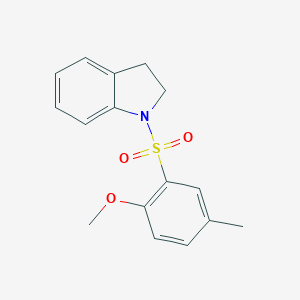 molecular formula C16H17NO3S B224881 1-[(2-Methoxy-5-methylphenyl)sulfonyl]indoline 