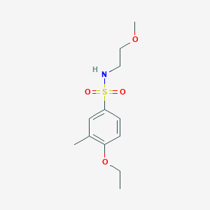 molecular formula C12H19NO4S B224906 4-ethoxy-N-(2-methoxyethyl)-3-methylbenzenesulfonamide 