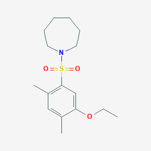 molecular formula C16H25NO3S B224912 1-(5-Ethoxy-2,4-dimethylbenzenesulfonyl)azepane 