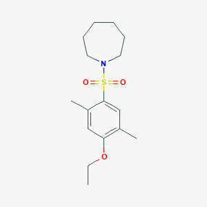 molecular formula C16H25NO3S B224917 1-(4-Ethoxy-2,5-dimethylbenzenesulfonyl)azepane 