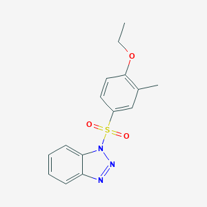 molecular formula C15H15N3O3S B224935 1-(4-Ethoxy-3-methylphenyl)sulfonylbenzotriazole 