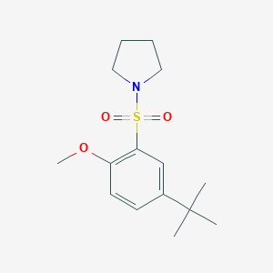 molecular formula C15H23NO3S B224965 4-Tert-butyl-2-(1-pyrrolidinylsulfonyl)phenyl methyl ether 