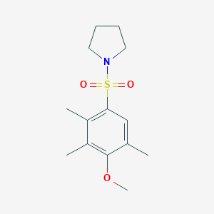 molecular formula C14H21NO3S B224995 1-[(4-Methoxy-2,3,5-trimethylphenyl)sulfonyl]pyrrolidine 