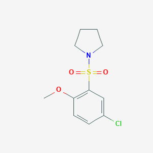 molecular formula C11H14ClNO3S B224999 1-[(5-Chloro-2-methoxyphenyl)sulfonyl]pyrrolidine 