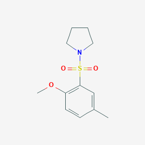 molecular formula C12H17NO3S B225000 1-[(2-Methoxy-5-methylphenyl)sulfonyl]pyrrolidine 