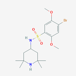 molecular formula C17H27BrN2O4S B225002 4-bromo-2,5-dimethoxy-N-(2,2,6,6-tetramethyl-4-piperidinyl)benzenesulfonamide 