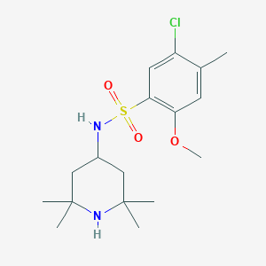molecular formula C17H27ClN2O3S B225015 5-chloro-2-methoxy-4-methyl-N-(2,2,6,6-tetramethyl-4-piperidinyl)benzenesulfonamide 