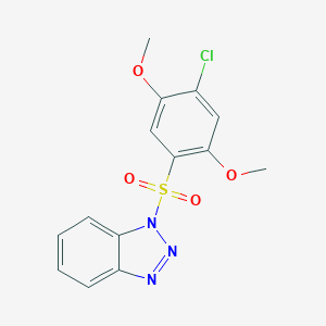 molecular formula C14H12ClN3O4S B225048 1-(4-氯-2,5-二甲氧基苯基)磺酰基苯并三唑 