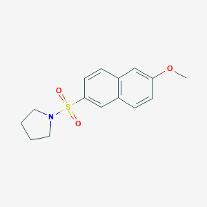 molecular formula C15H17NO3S B225055 1-(6-Methoxy-naphthalene-2-sulfonyl)-pyrrolidine 