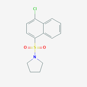 molecular formula C14H14ClNO2S B225056 1-[(4-Chloro-1-naphthyl)sulfonyl]pyrrolidine 