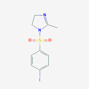 molecular formula C10H11IN2O2S B225089 1-[(4-iodophenyl)sulfonyl]-2-methyl-4,5-dihydro-1H-imidazole 