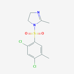 molecular formula C11H12Cl2N2O2S B225090 1-[(2,4-dichloro-5-methylphenyl)sulfonyl]-2-methyl-4,5-dihydro-1H-imidazole 