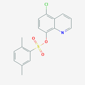 molecular formula C17H14ClNO3S B225094 5-Chloro-8-quinolinyl 2,5-dimethylbenzenesulfonate 