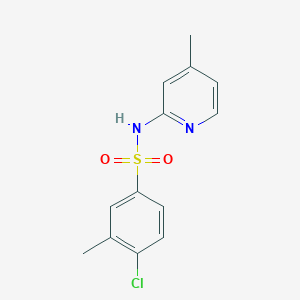 molecular formula C13H13ClN2O2S B225107 4-chloro-3-methyl-N-(4-methyl-2-pyridinyl)benzenesulfonamide 