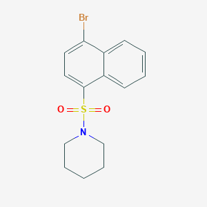molecular formula C15H16BrNO2S B225131 1-[(4-Bromonaphthalen-1-yl)sulfonyl]piperidine 