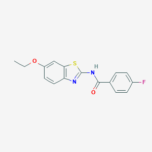 molecular formula C16H13FN2O2S B225151 N-(6-ethoxy-1,3-benzothiazol-2-yl)-4-fluorobenzamide 