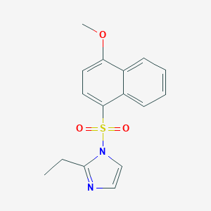 molecular formula C16H16N2O3S B225156 2-ethyl-1-[(4-methoxynaphthalen-1-yl)sulfonyl]-1H-imidazole 