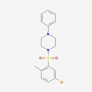 molecular formula C17H19BrN2O2S B225174 1-[(5-Bromo-2-methylphenyl)sulfonyl]-4-phenylpiperazine 