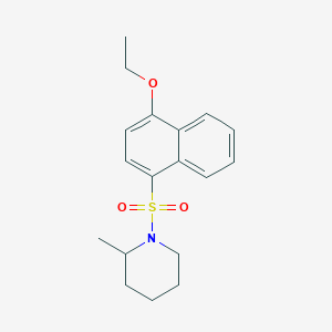 molecular formula C18H23NO3S B225181 1-[(4-Ethoxy-1-naphthyl)sulfonyl]-2-methylpiperidine 