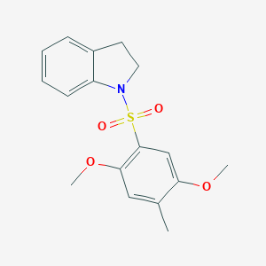 molecular formula C17H19NO4S B225195 1-[(2,5-Dimethoxy-4-methylphenyl)sulfonyl]indoline 