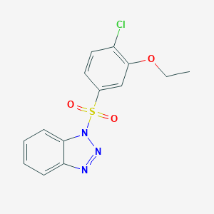 molecular formula C14H12ClN3O3S B225206 1-[(4-chloro-3-ethoxyphenyl)sulfonyl]-1H-benzotriazole 