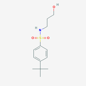 molecular formula C13H21NO3S B225214 4-tert-butyl-N-(3-hydroxypropyl)benzenesulfonamide 