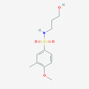 molecular formula C11H17NO4S B225253 N-(3-hydroxypropyl)-4-methoxy-3-methylbenzenesulfonamide 