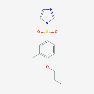 molecular formula C13H16N2O3S B225263 4-(1H-imidazol-1-ylsulfonyl)-2-methylphenyl propyl ether 