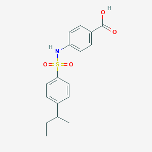 molecular formula C17H19NO4S B225290 4-{[(4-Sec-butylphenyl)sulfonyl]amino}benzoic acid 