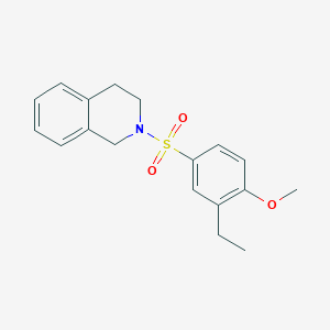 molecular formula C18H21NO3S B225362 2-[(3-Ethyl-4-methoxyphenyl)sulfonyl]-1,2,3,4-tetrahydroisoquinoline 