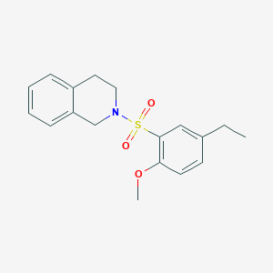 molecular formula C18H21NO3S B225363 2-(3,4-dihydro-2(1H)-isoquinolinylsulfonyl)-4-ethylphenyl methyl ether 