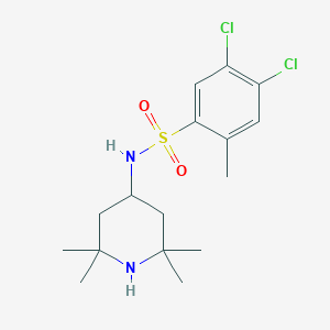 molecular formula C16H24Cl2N2O2S B225364 4,5-dichloro-2-methyl-N-(2,2,6,6-tetramethylpiperidin-4-yl)benzenesulfonamide 