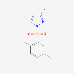 molecular formula C13H16N2O2S B225367 3-methyl-1-[(2,4,5-trimethylphenyl)sulfonyl]-1H-pyrazole 