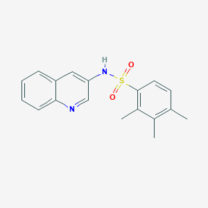 molecular formula C18H18N2O2S B225384 2,3,4-trimethyl-N-quinolin-3-ylbenzenesulfonamide 
