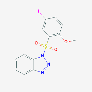 1-[(5-iodo-2-methoxyphenyl)sulfonyl]-1H-1,2,3-benzotriazole