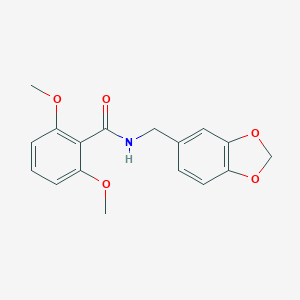 molecular formula C17H17NO5 B225395 N-(1,3-benzodioxol-5-ylmethyl)-2,6-dimethoxybenzamide 