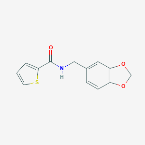 molecular formula C13H11NO3S B225398 N-(1,3-benzodioxol-5-ylmethyl)thiophene-2-carboxamide 