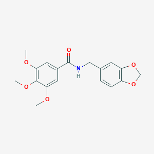 molecular formula C18H19NO6 B225421 N-(1,3-benzodioxol-5-ylmethyl)-3,4,5-trimethoxybenzamide 