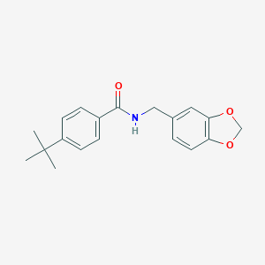 molecular formula C19H21NO3 B225422 N-(1,3-benzodioxol-5-ylmethyl)-4-tert-butylbenzamide 