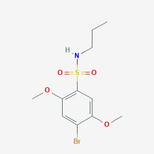 molecular formula C11H16BrNO4S B225462 4-bromo-2,5-dimethoxy-N-propylbenzenesulfonamide 