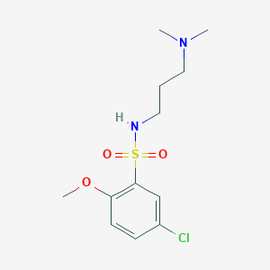 molecular formula C12H19ClN2O3S B225513 5-chloro-N-[3-(dimethylamino)propyl]-2-methoxybenzenesulfonamide 